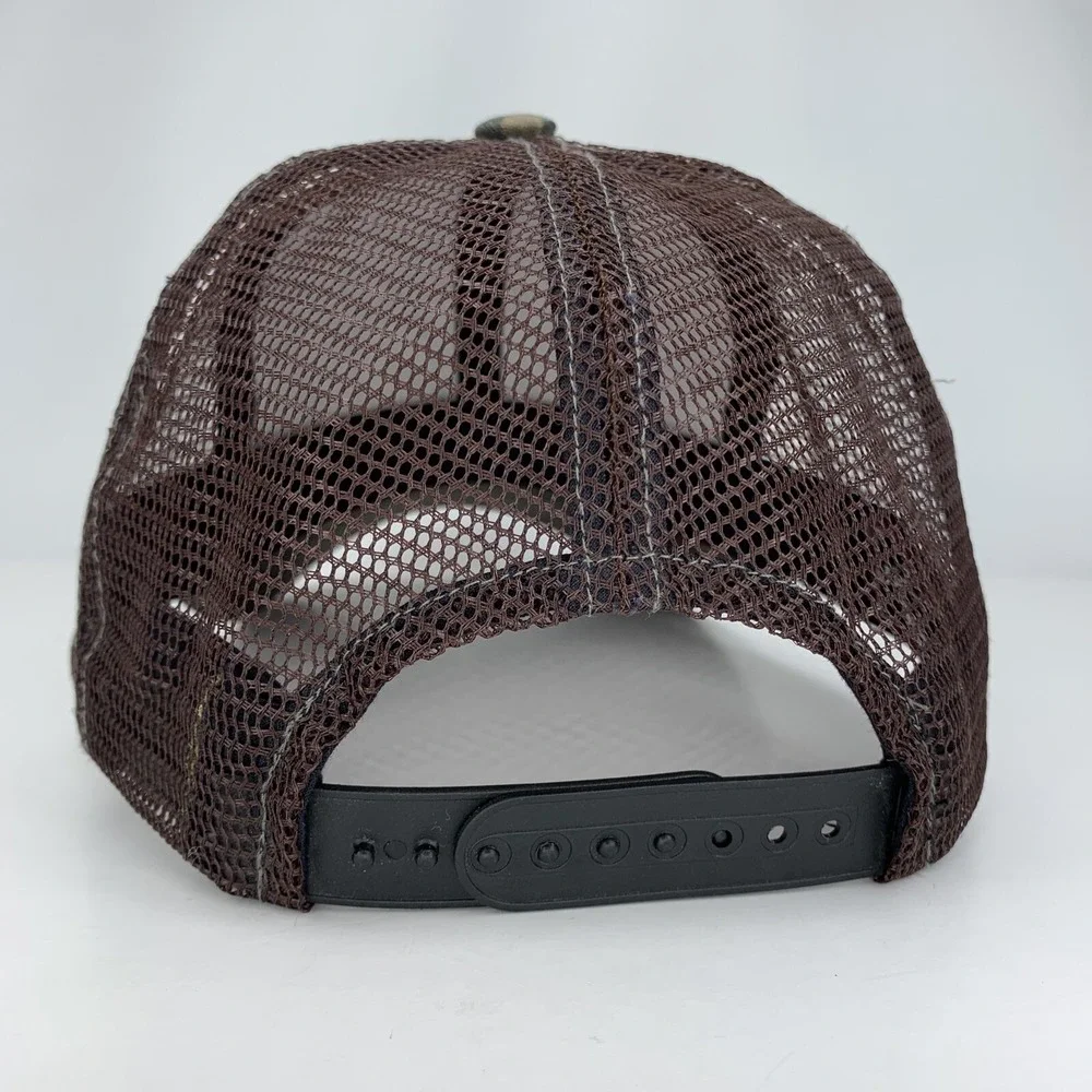 Field & Stream Plain Camo Hat Brown Mesh Adjustable Snapback Baseball Cap